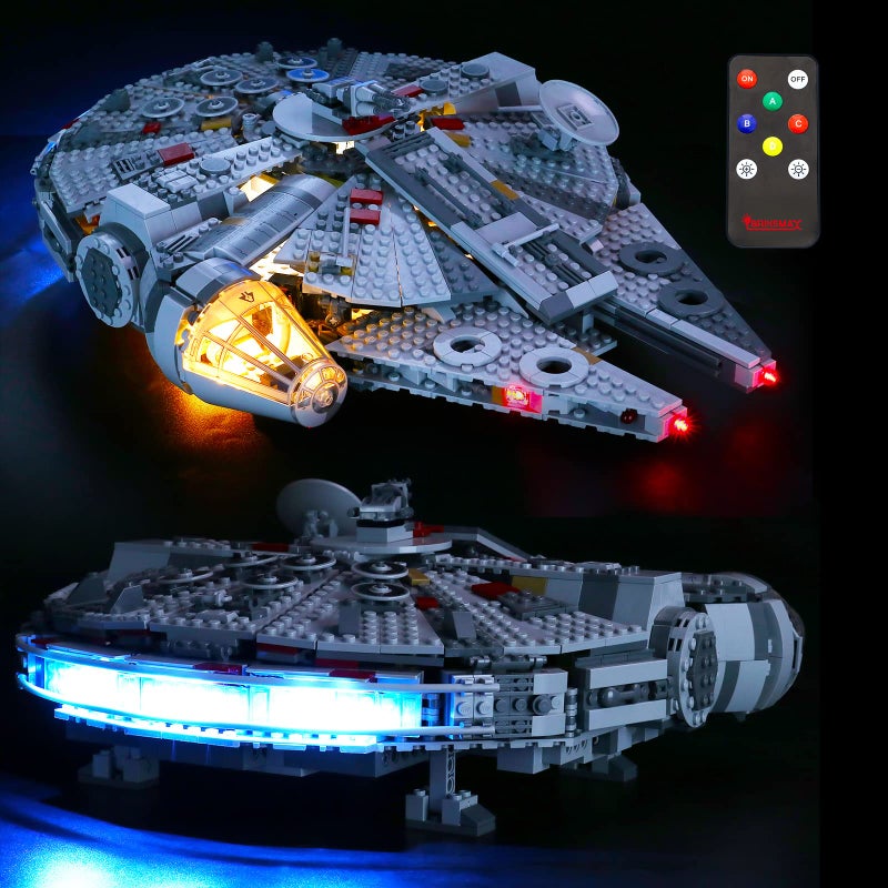 BRIKSMAX Led Lighting Kit for Millennium Falcon  Compatible with Lego 75257 Building Blocks Model  Upgraded Version with Remote Control  Not Include The Lego Set - Image 2
