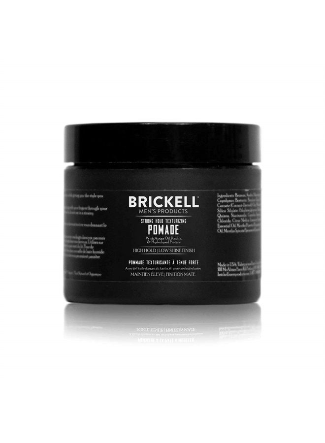 Brickell Men's Products Strong Hold Texturizing Pomade For Men, Natural and Organic, Pliable Fiber Pomade, 2 Ounce, Scented - Image 1