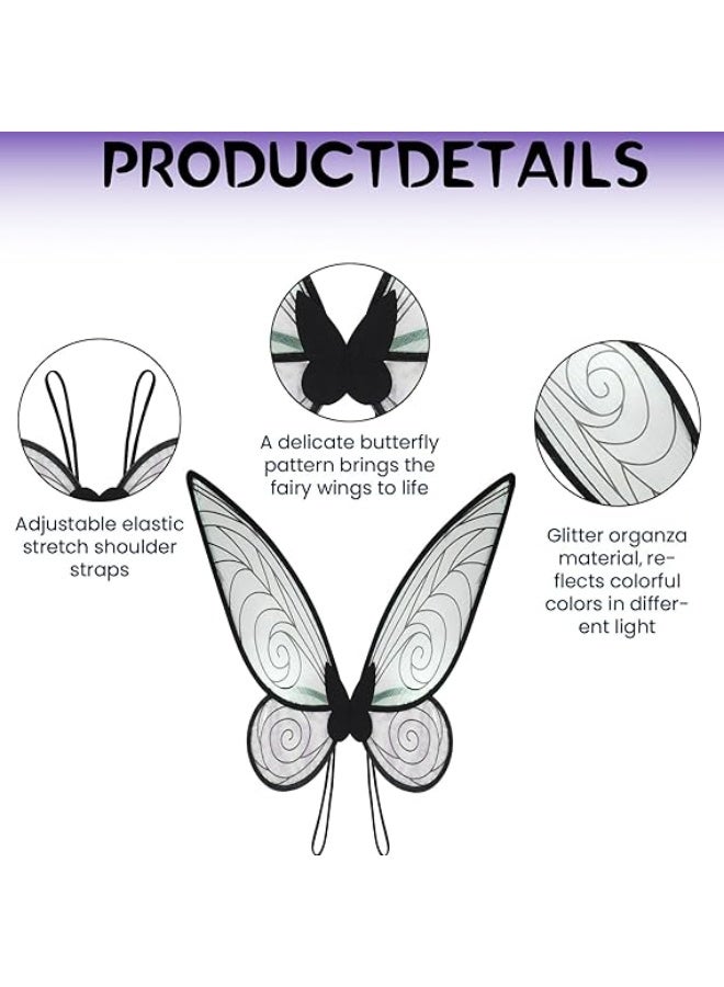 PAWSONIFY Fairy Wings for Adults Women Butterfly Wings - Dress-Up & Cosplay Props for Parties, Weddings, Masquerades & Festive Gatherings - Image 4