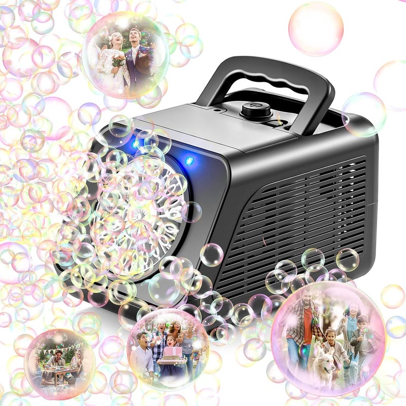 Tecnock Bubble Machine, Automatic Bubble Blower 15000+ Bubbles Per Minute, Bubble Machine for Kids Toddler, Portable Bubble Maker with 2 Speeds, Outdoor Bubble Toys for Parties, Birthday, Wedding - Image 1