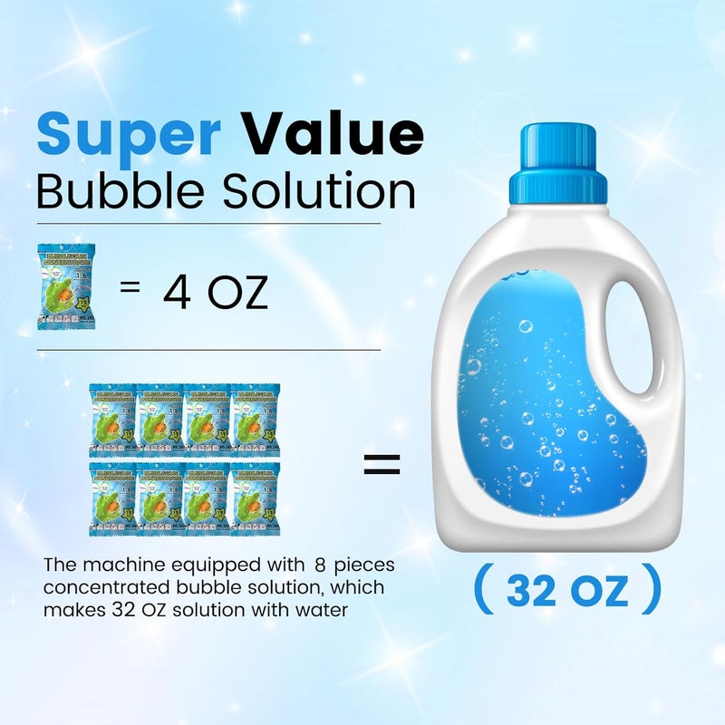 Tecnock Bubble Machine, Automatic Bubble Blower 15000+ Bubbles Per Minute, Bubble Machine for Kids Toddler, Portable Bubble Maker with 2 Speeds, Outdoor Bubble Toys for Parties, Birthday, Wedding - Image 4
