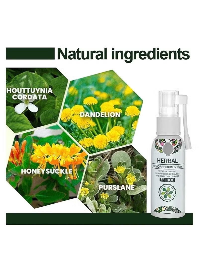 EELHOE Hemorrhoid Spray (2 Pack) with effective and powerful natural herbal ingredients to treat hemorrhoids and itching - Image 3