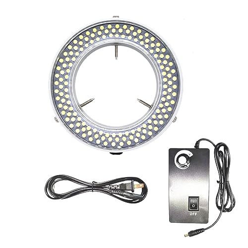 TreochtFUN Microscope Light Illuminator with Power Adapter Microscope Lighting with 144 LED Beadsfor Egsm Eyepiece Eyeshields Or EyeGuardsWhite - Image 1