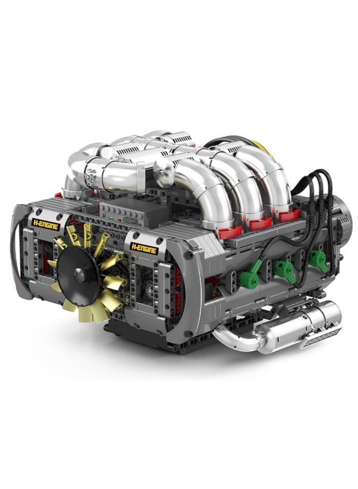 mould king 10181 Educational Engine Cylinder Block Building Blocks Kit,MOC Boxer Engine Gasoline Technology Sports Car Electric Motor Drive Clamp Blocks Kit (2375 Pieces+)  - Image 5