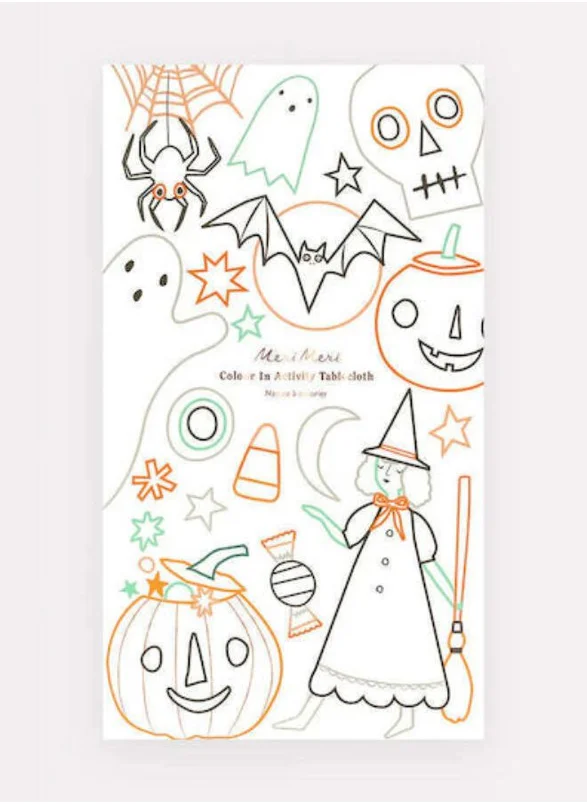 Meri Meri Halloween Colour In Activity Tablecloth