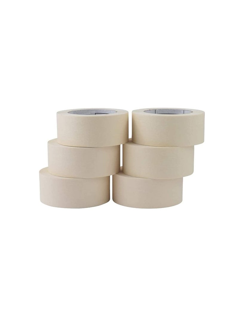 ROBUSTLINE Robustline Adhesive Masking Tape General Purpose Painter's Tape Bulk for Painting, Labeling, Packing, Craft, Art, Home, Office, School Etc. (1.5 INCH, 4)  - Image 1