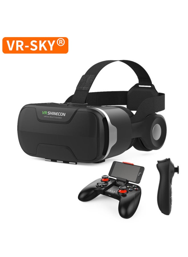 ألف مرآة سحرية الجيل الرابع من نظارات الواقع الافتراضي VR المثبتة على الرأس خوذة لعبة مصنعين الجملة فيلم ثلاثي الأبعاد الهاتف المحمول-اللون: نسخة مطورة + جهاز التحكم عن بعد الأساسي - Image 2