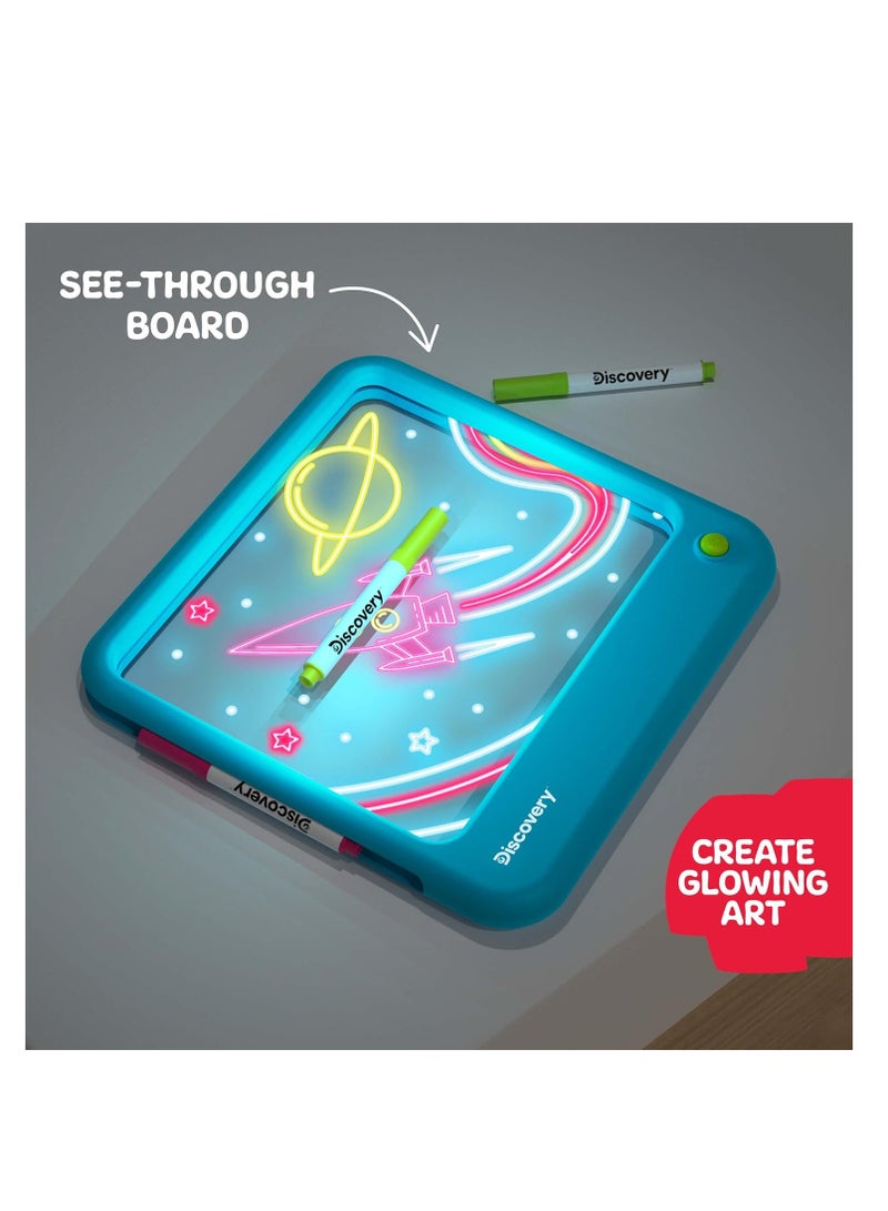 Discovery Discovery Neon Glow Tablet Light-Up Art Board - Image 3