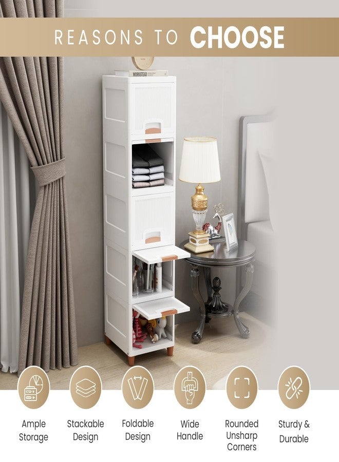 HCN Enterprise 6 Tier Organizer for Clothes Modular Kitchen Storage Rack Wardrobe for Cloth Space Saving Closet for Bedroom Stackable Cabinet Almirah for Living Room (6 Layer) - Image 3