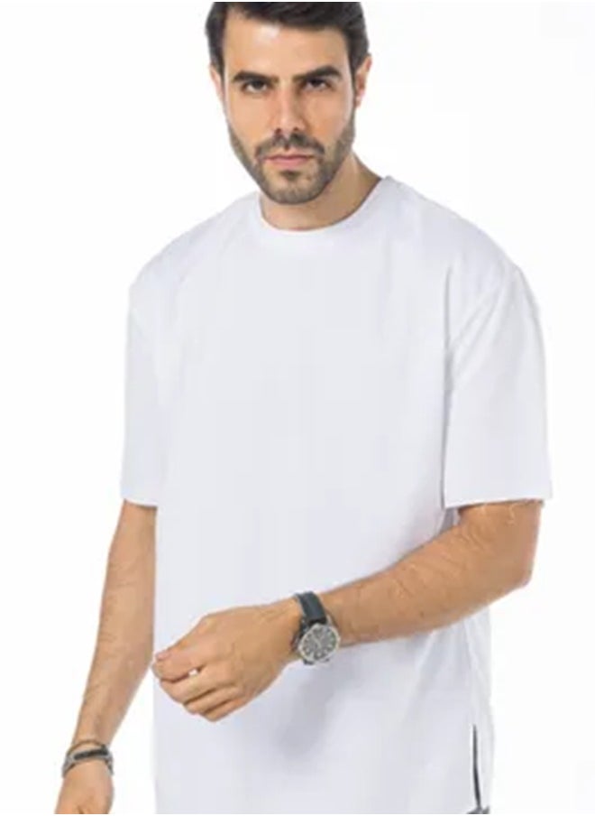 ماركة غير محددة - تيشيرت أوفر سايز ( أبيض ) - Image 1
