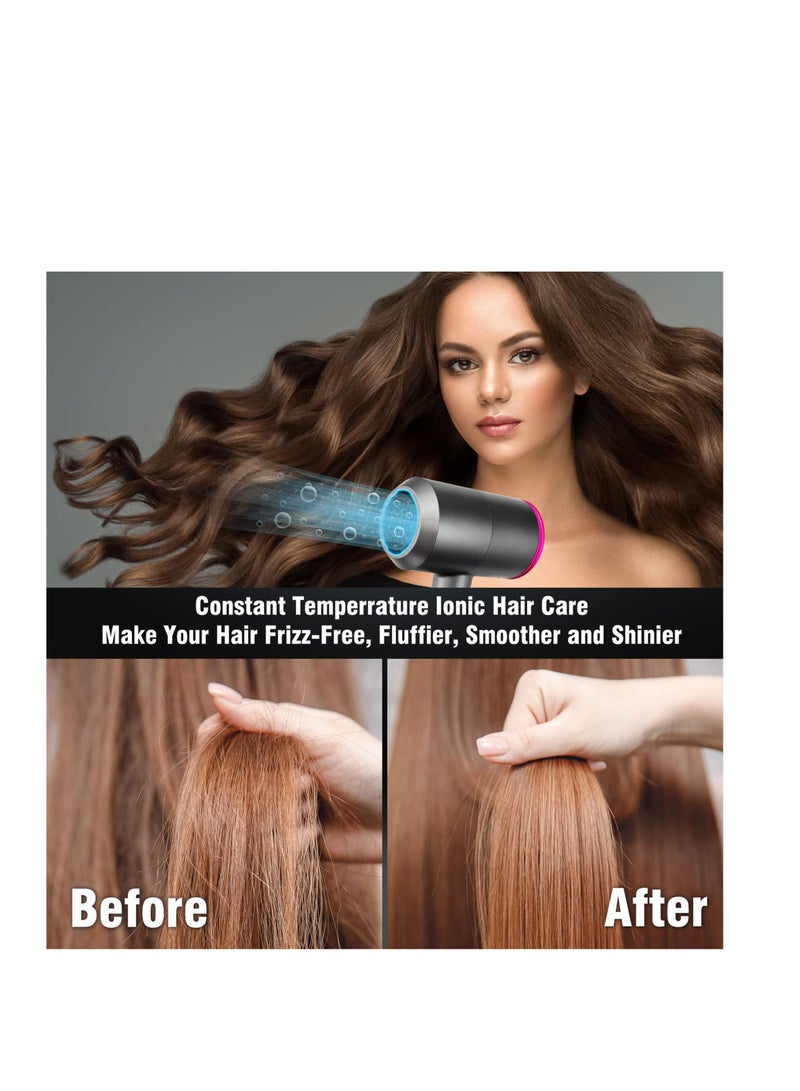 Y&D Professional Hair Dryer, 2000W Powerful Ionic Hairdryer with Diffuser Blow Dryer 2 Speeds, 3 Heating and Cool Button for Women Man Home Travel Salon Curly Straight - Image 5