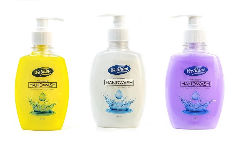 Weshine We Shine Antibacterial Germ Protection Hand Wash Liquid Soap Dispenser Kills 9999 Germs and Bacteria With Refreshing Fragrance PACK OF 3 - Image 1