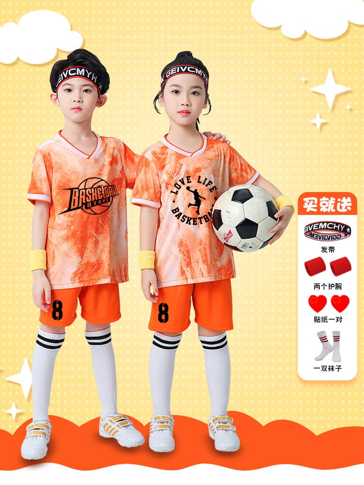 Kindergarten Baby Children'S Children'S Basketball And Football Training Clothes Summer Suit Sports Performance Class Clothes - Image 4