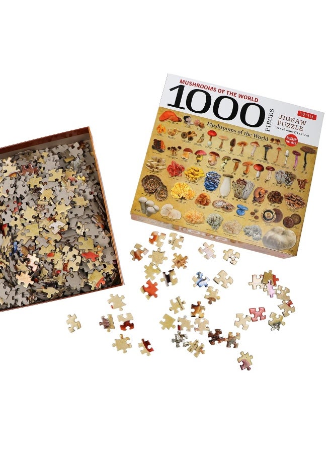 Mushrooms of the World - 1000 Piece Jigsaw Puzzle: For Adults and Families - Finished Puzzle Size 29 X 20 Inch (74 X 51 CM); A3 Sized Poster  - Image 2