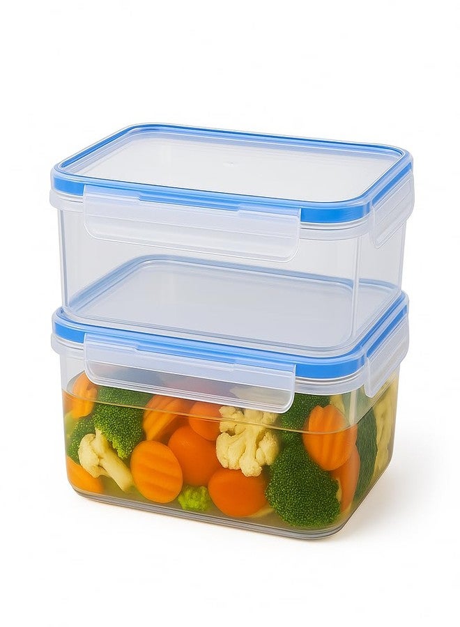 Tribello 115 oz Large Airtight Food Storage Containers with SnapTight Lids - Clear, Stackable, BPA-Free Meal Prep Containers for Kitchen, Freezer & Pantry - 2-Pack