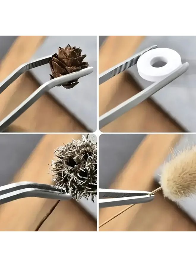 قطعتان 7 87 بوصة ملقط طويل مجموعة مستقيمة رأس منحنية للبونساي والنباتات المائية - Image 4