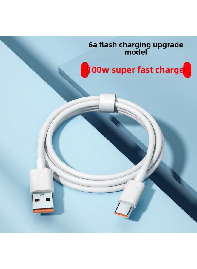 كابل بيانات من النوع c مناسب لهاتف Huawei Oppo Glory Vivo Millet Tpyec6A Fast Charge P40mate50 Charge-اللون: [6a Super Fast Charge] [عبوة واحدة] -0.25 متر  - Image 1
