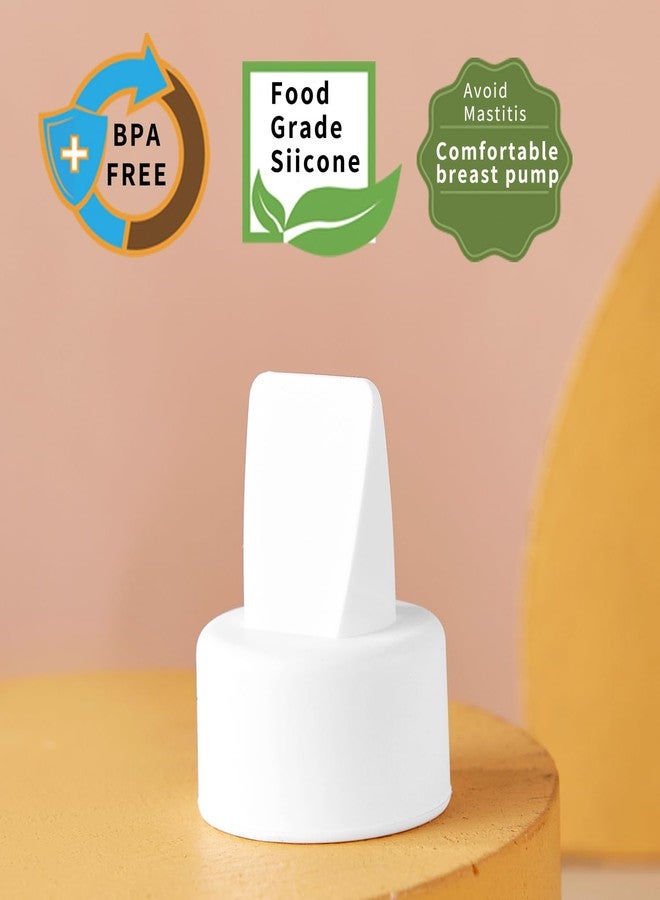 MOOMentaneous Replacement Duckbill Valves Silicone Membrane Compatible with Spectra S1 S2 9 Plus Accessories Valves Replace Not Original Spectra Pump Parts(6 ct White) - Image 2