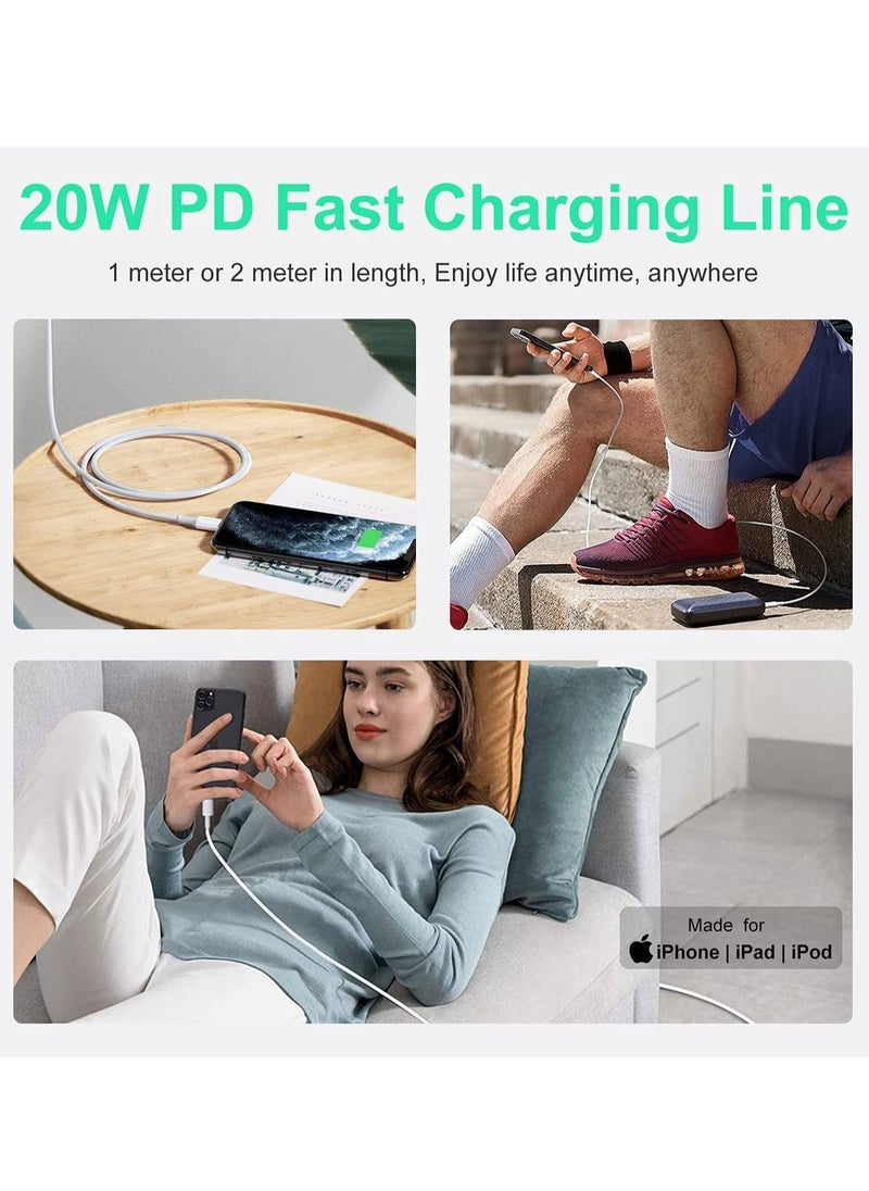 Generic - USB C to Lightning Cable 2M [MFi Certified] Compatible with Apple iPhone 14 Pro Max/13/12/11 Pro/X/XS/XR/8 Plus,Supports Power Delivery, - Image 1
