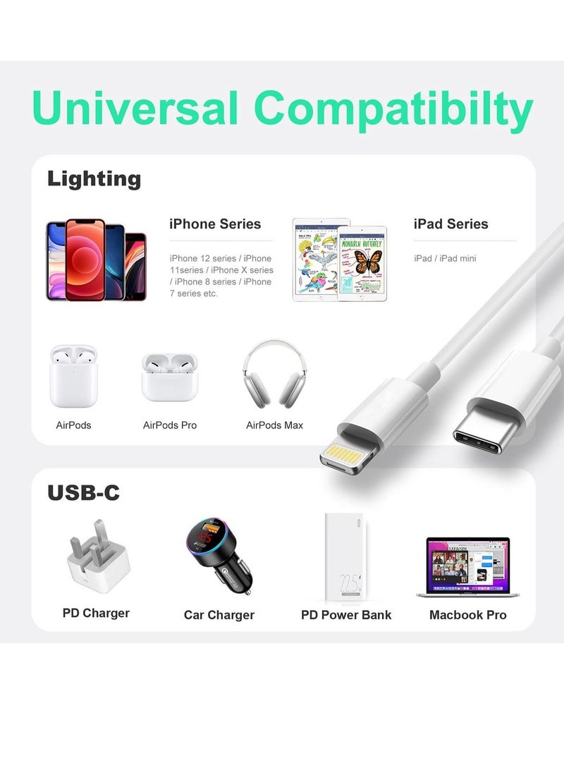 Generic - USB C to Lightning Cable 2M [MFi Certified] Compatible with Apple iPhone 14 Pro Max/13/12/11 Pro/X/XS/XR/8 Plus,Supports Power Delivery, - Image 1
