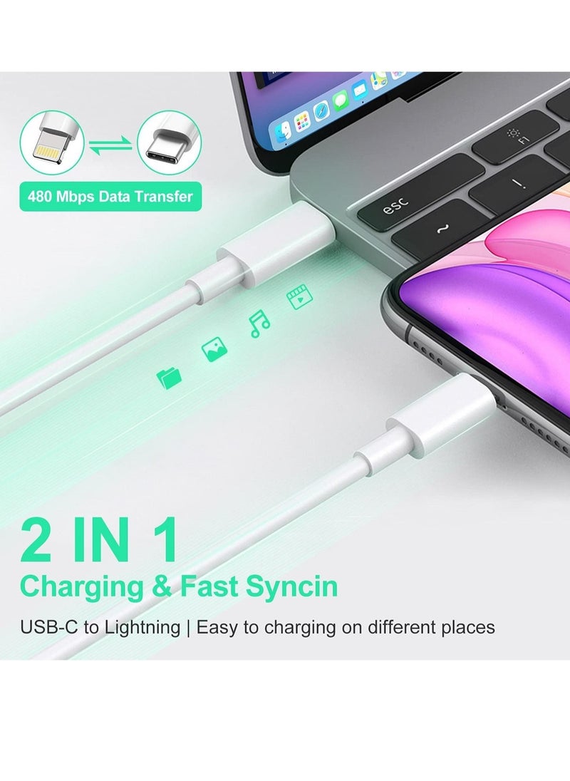 Generic - USB C to Lightning Cable 2M [MFi Certified] Compatible with Apple iPhone 14 Pro Max/13/12/11 Pro/X/XS/XR/8 Plus,Supports Power Delivery, - Image 1