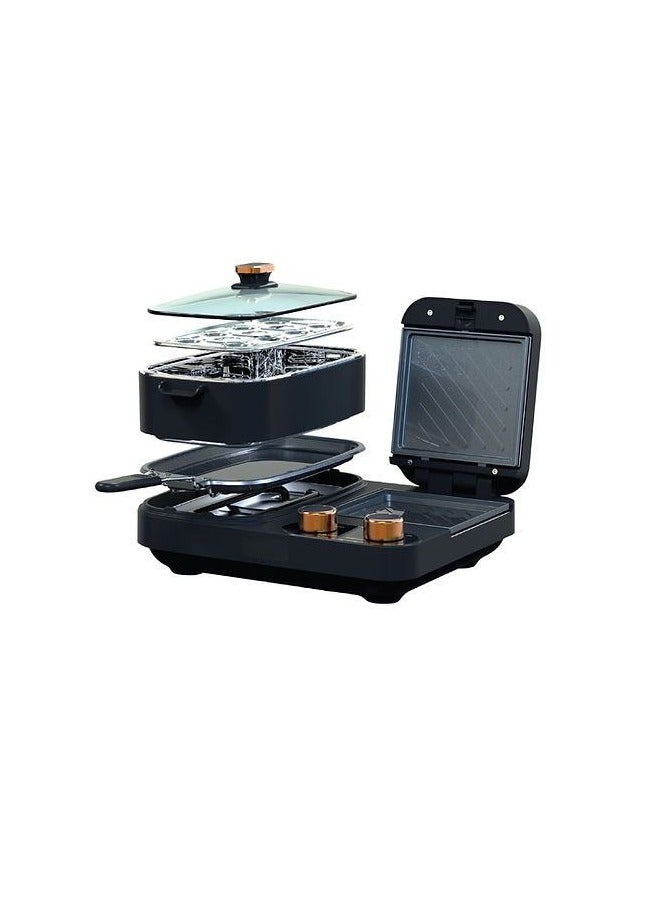 Electric 3 in 1 Household Breakfast Toaster Baking Machine Sandwich Omelette Fry Pan Hot Pot Boiler Food Steamer.  - Image 2