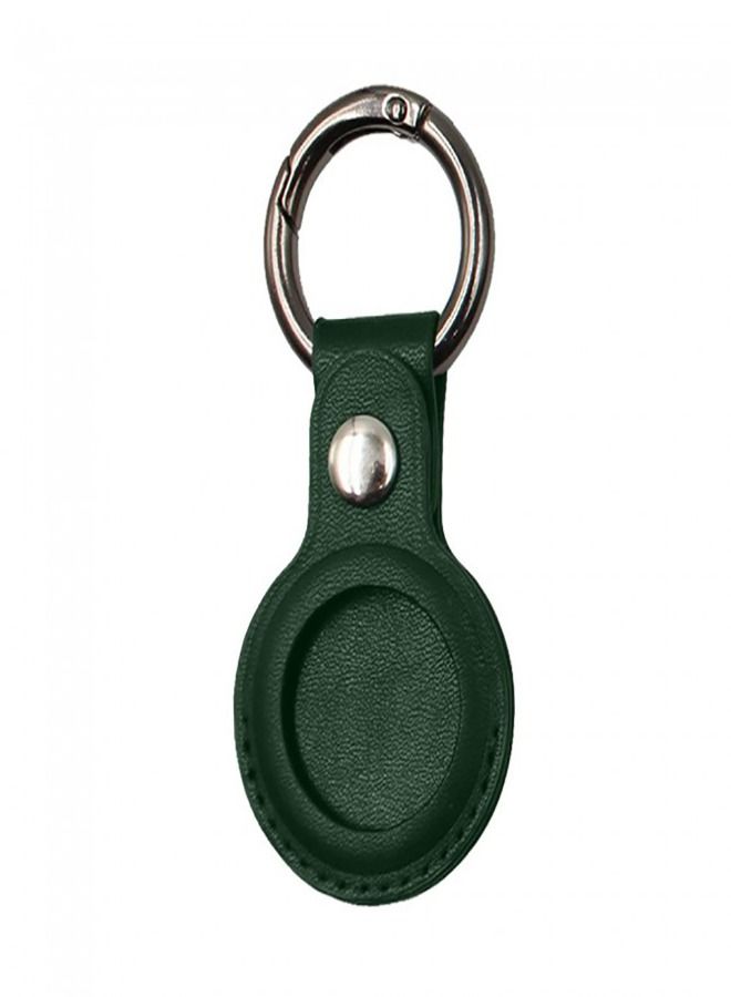 RKN Protective Leather Case Tracker Cover with Air Tag Holder (Green) - Image 1