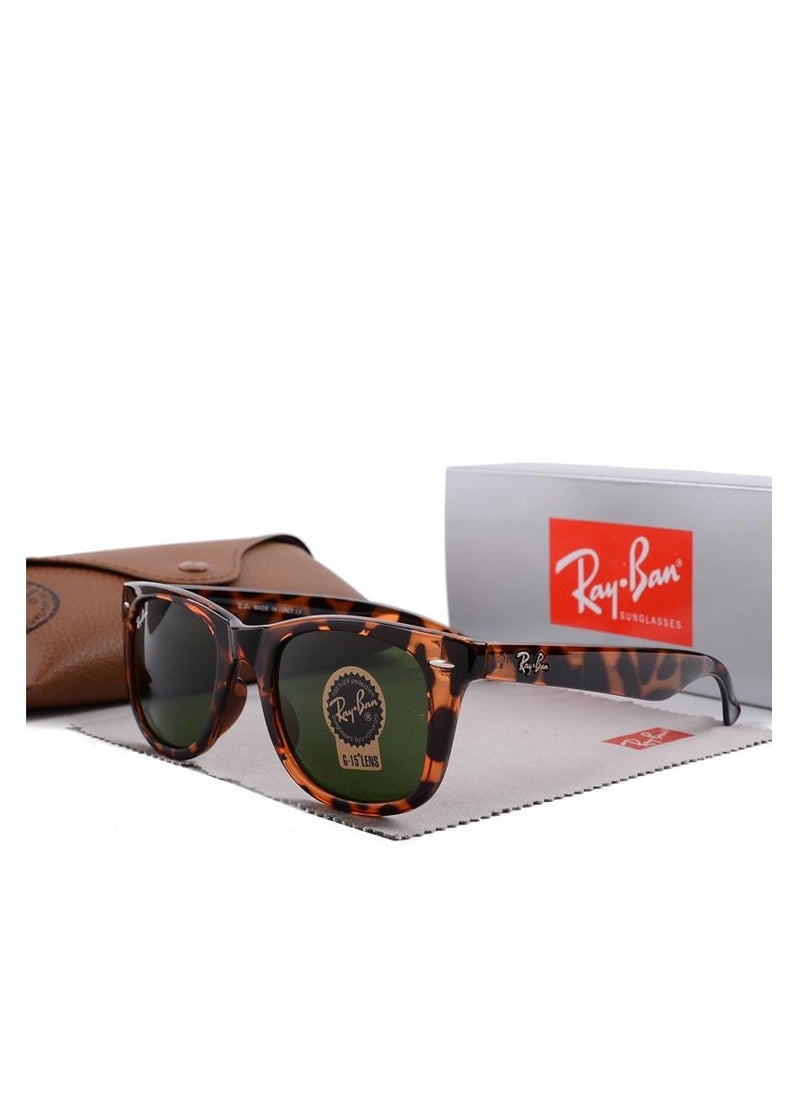 Ray-Ban Ray-Ban Classic Polarized Lens Sunglasses UV Lenses with Tortoise Brown Colored Frames Green Lenses  - Image 1
