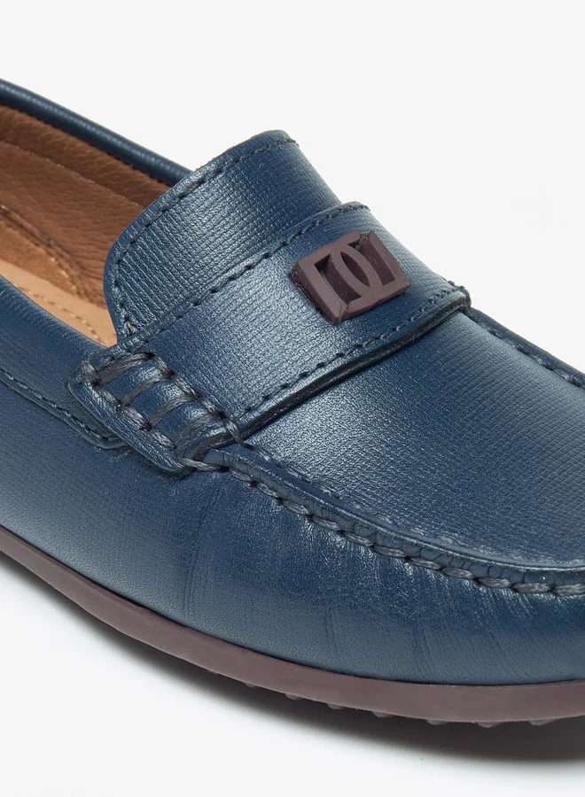 Mister Duchini Boys Textured Slip-On Mocassin