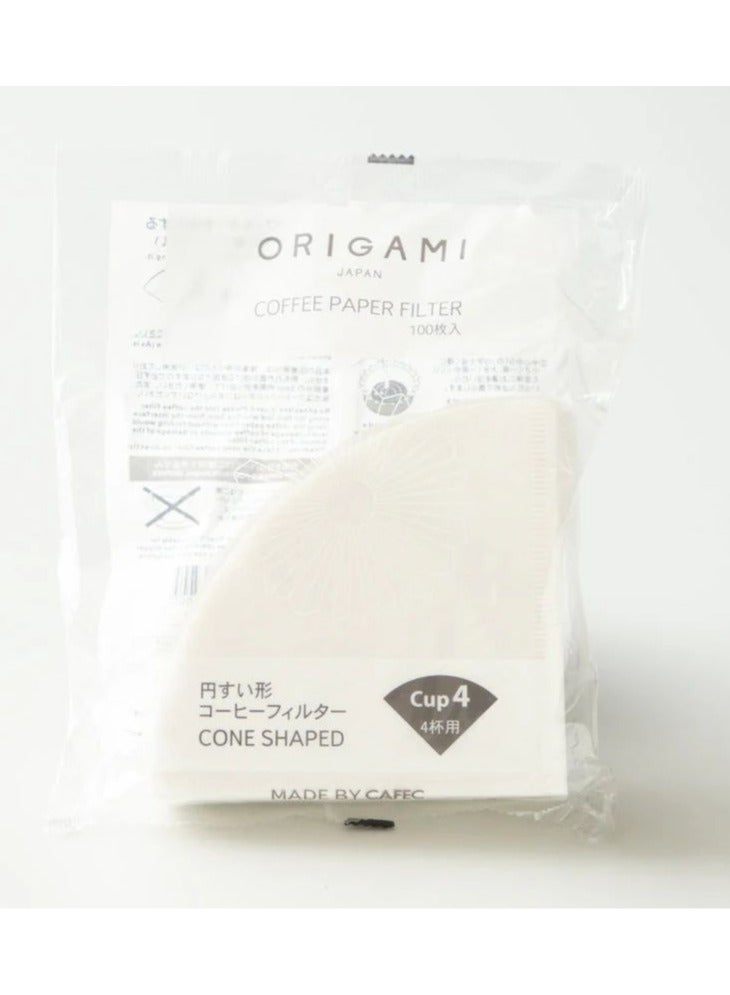 CAFEC Origami Paper filter 100pcs -02 4cups - Image 3