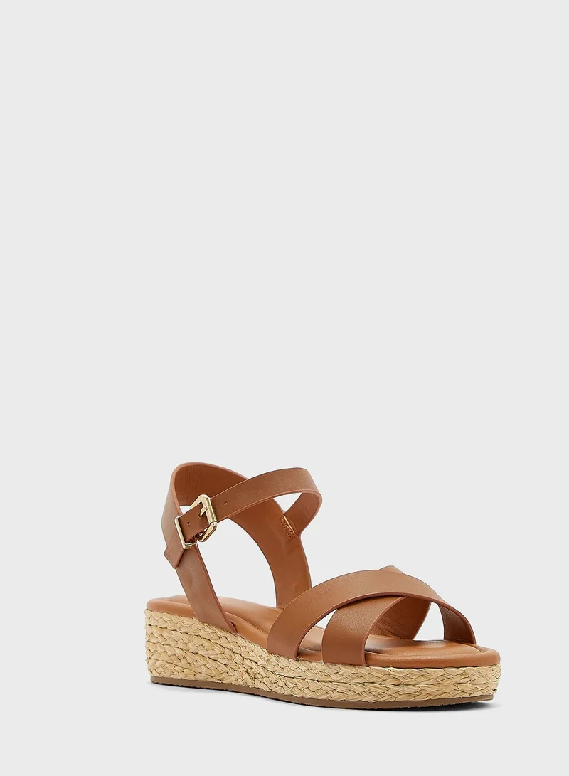 Dune LONDON Linnie Cross Strap Flatform Sandals