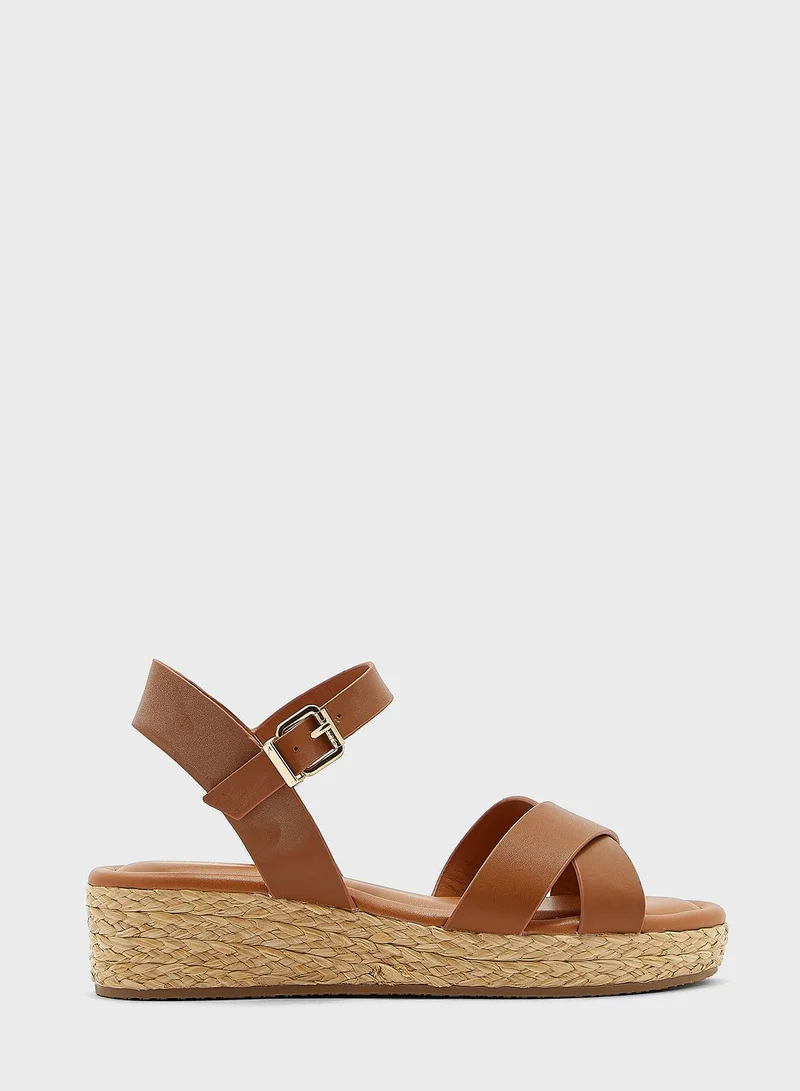 Dune LONDON Linnie Cross Strap Flatform Sandals