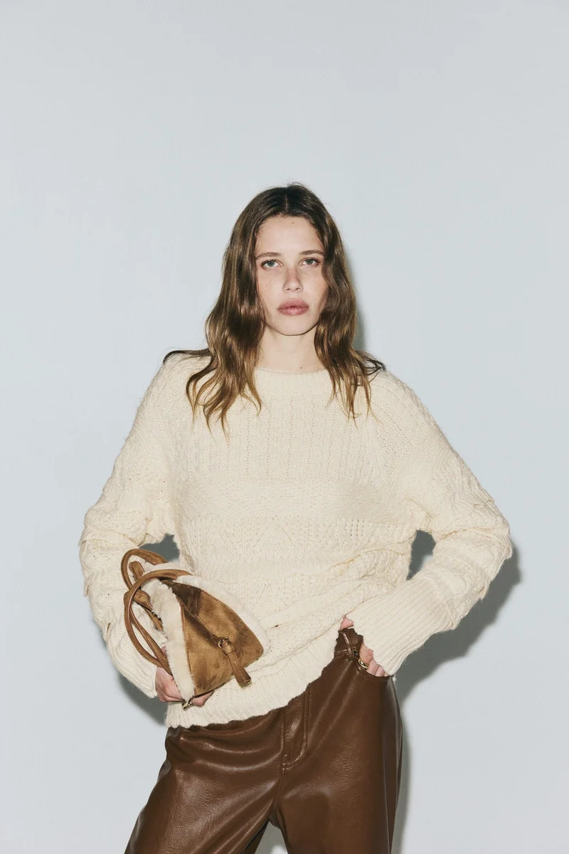 H&M Textured-knit jumper