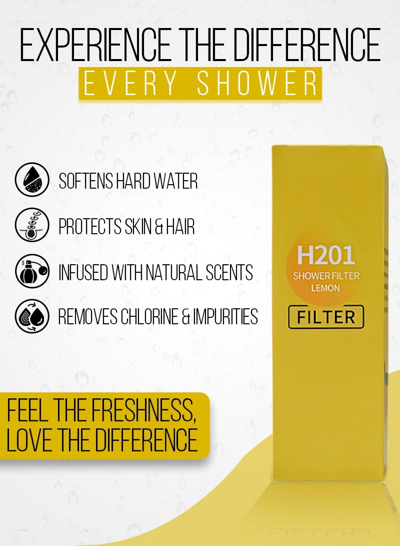 ABJ 3-Pack Vitamin C Shower Filter / Shower Head Filter – Water Purifier with Aromatherapy Beads, Removes Chlorine & Fluoride, Softens Hard Water for Skin & Hair (Lavender + Pine Forest + Lemon) - Image 3