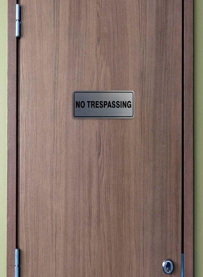 All Quality Standard NO TRESPASSING Door/Wall Sign - Black/Gold - Large 1 Pack - Image 5