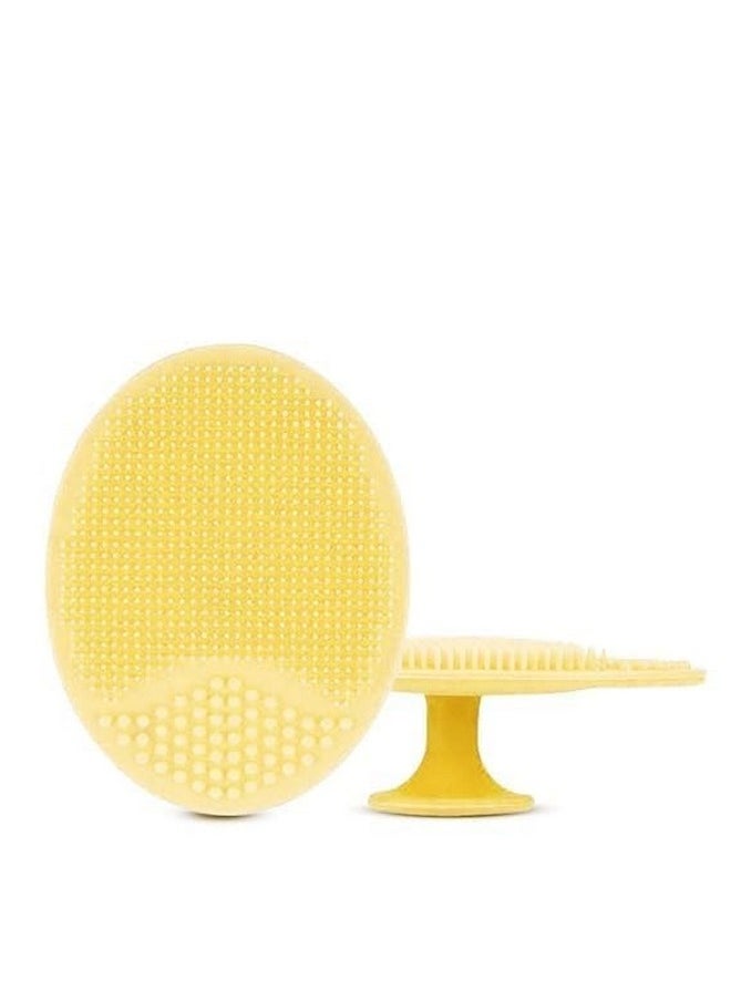 Valkyrie Silicone Face Scrubber Exfoliator, Soft Face Brush, Facial Cleansing Brush, Acne Blackheads Removing, Acne Pore Pad For Deep Cleaning Skin Care For Girls & Women'S (Fs Yellow)  - Image 1