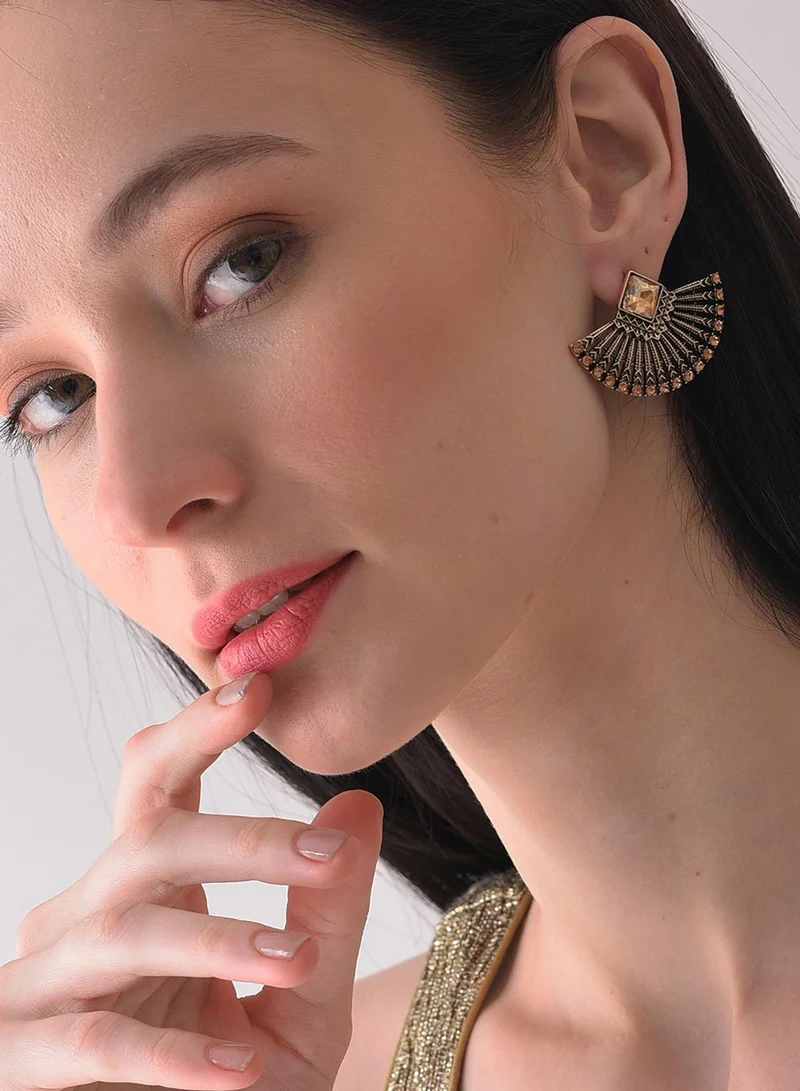 SOHI Bronze Classic Artificial Drop Earring Jewellery