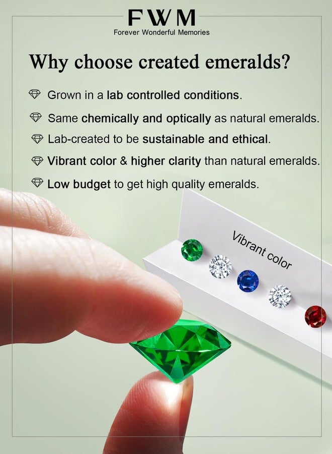 FWM 925 Sterling Silver Emerald Diamond Adjustable Toi Et Moi Ring for Women Moissanite Gold Square Open Ring Size 7 - Image 4