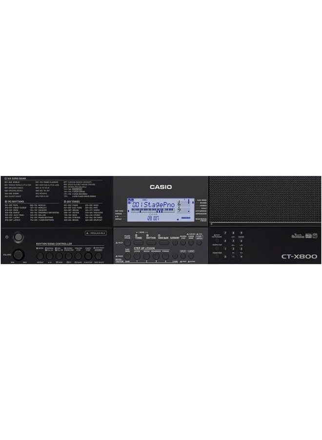 CASIO Standard Keyboard CT-X800C2 with 61 Keys Touch Response and 600 Tones - Image 3