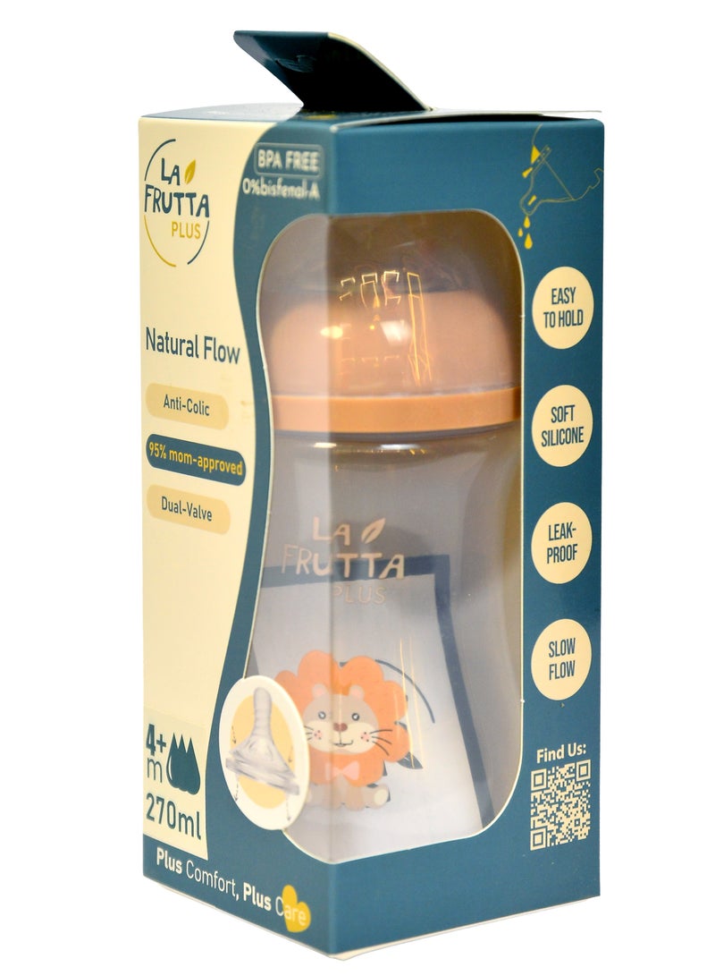 La Frutta Plus Natural Flow Bottle Anti-Colic 270ml (Beige) , BPA FREE, 0%bisfenol - (M:4+) - Image 4