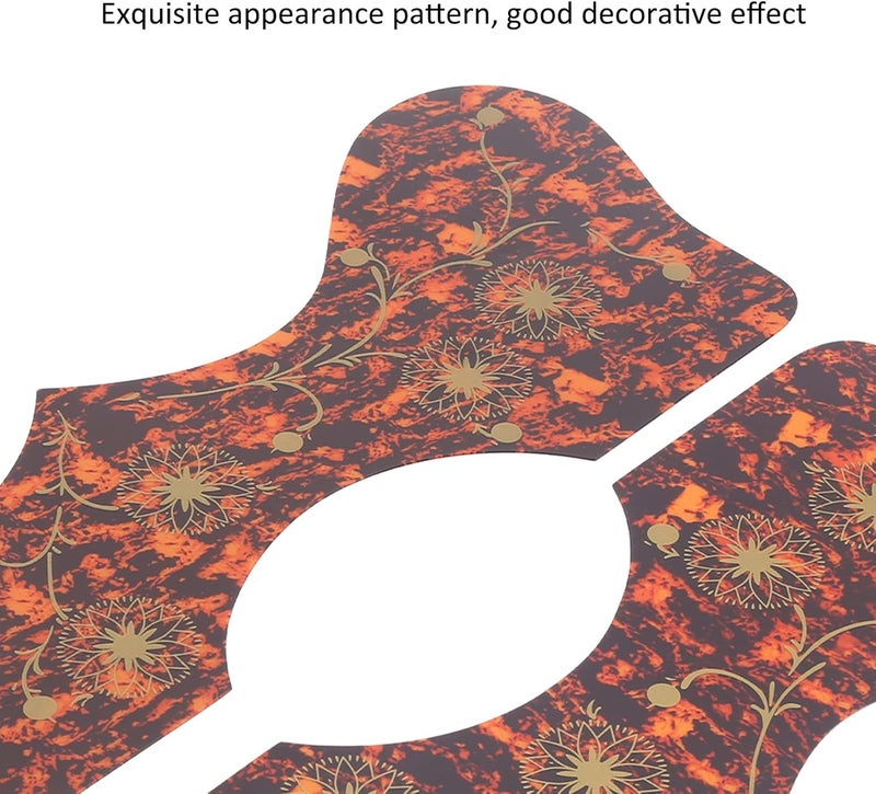 Wal front 2Pcs Guitar Guard Scratch Proof Guard Plate Hard Plastic Pick Guards Self Adhesive Guitar Pickguard Guitar Accessories Gifts(Brown) - Image 5