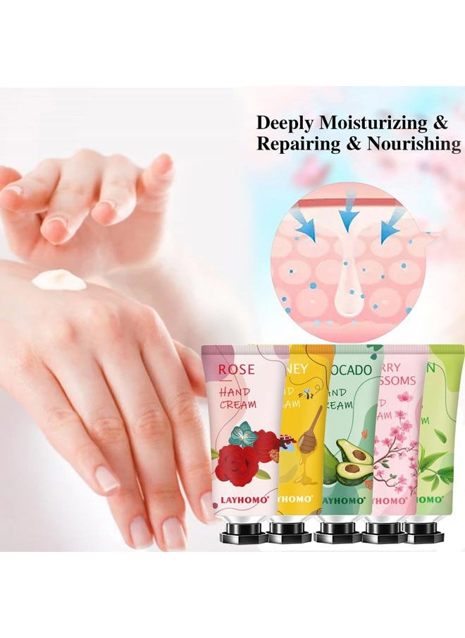DBEAUTYM 10 Pack Christmas Gifts Hand Cream Set,Christmas Gifts for Women,Stocking Stuffers for Teen Girls Party Gifts Travel Size Lotion Shea Butter Hand Cream for Dry Hands,10 Different Fragrances  - Image 5