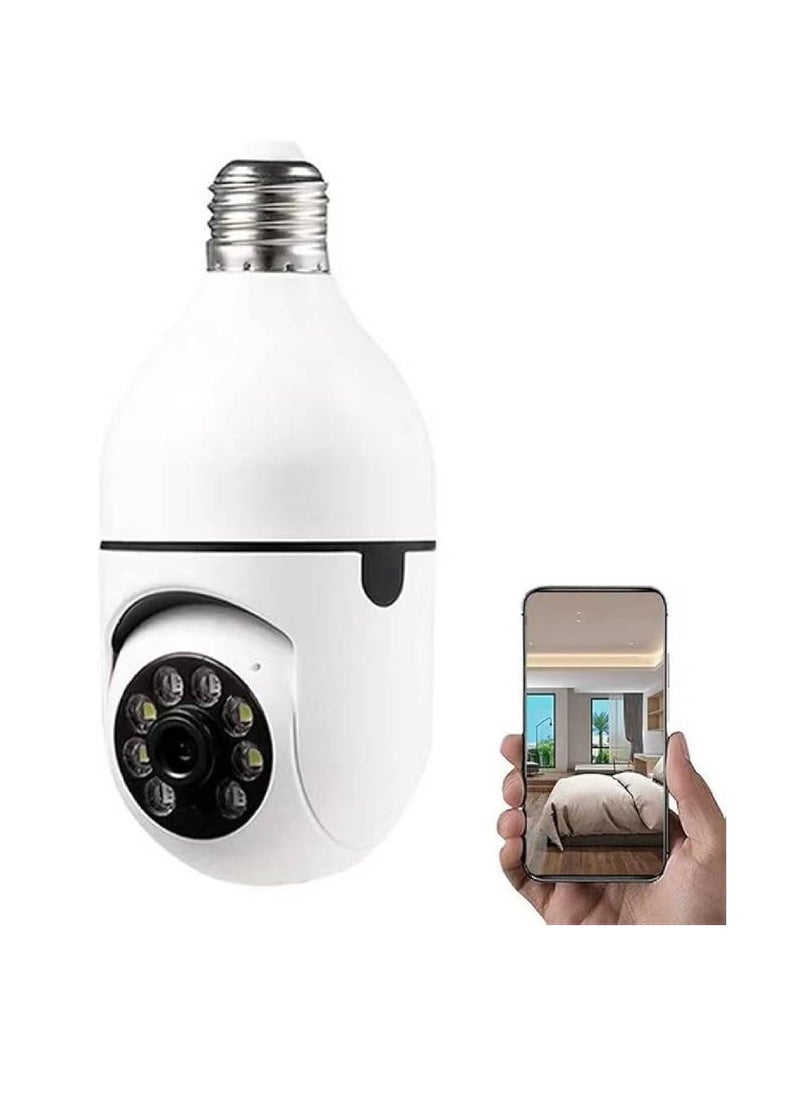 GENNEXT - New Light Bulb Camera, Wireless WiFi Full HD 5MP Security Light Bulb Camera, 360 Panoramic IP Camera, 1080P 2.4GHz Indoor Outdoor WiFi Camera with Real-time Motion Detection, Alerts, Night Vision - Image 1