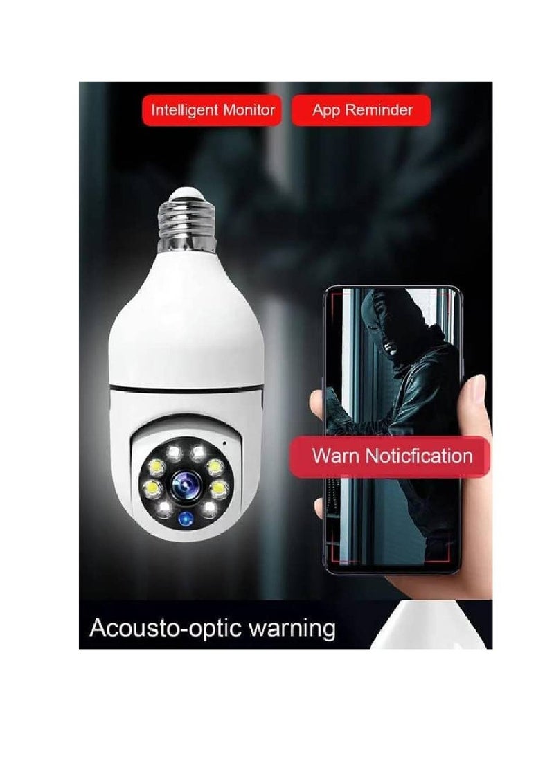 GENNEXT - New Light Bulb Camera, Wireless WiFi Full HD 5MP Security Light Bulb Camera, 360 Panoramic IP Camera, 1080P 2.4GHz Indoor Outdoor WiFi Camera with Real-time Motion Detection, Alerts, Night Vision - Image 1