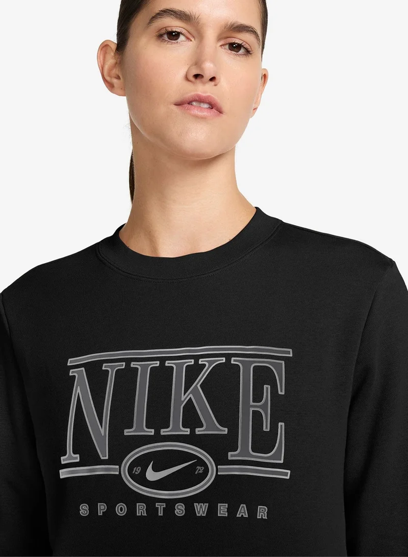 Nike black Nsw Club Fleece Stadium Sweatshirt for Women | Best Price UAE