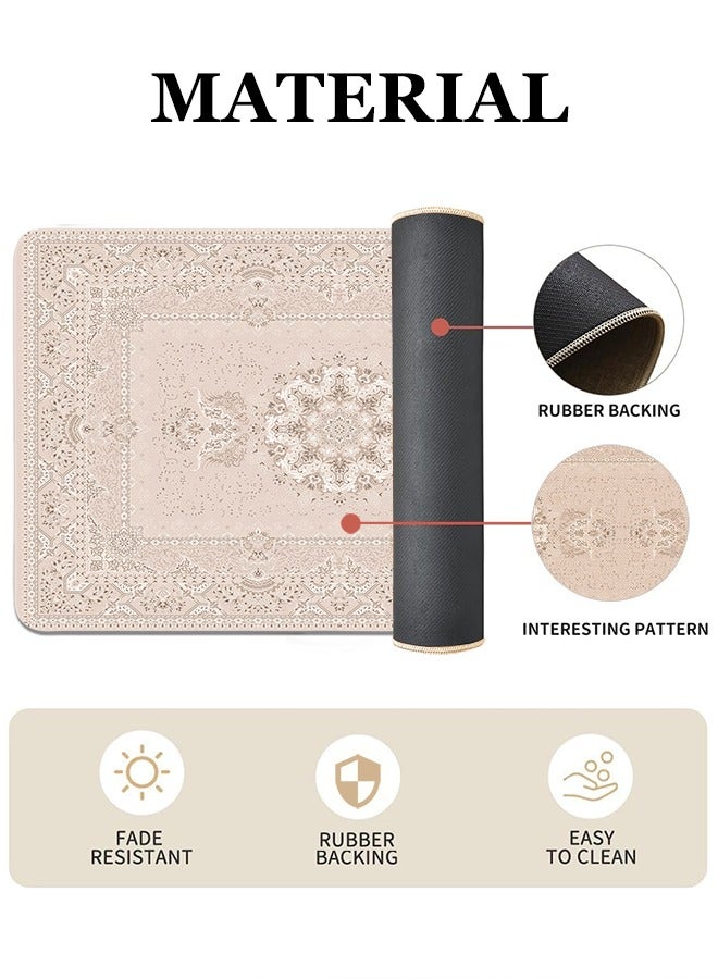 2 PCS Kitchen Floor Mats Rugs Set, Cushion Floor Carpet, Waterproof, Oil Resistant and Anti-Fatigue PU Standing Mat for Kitchen, Floor, Office, Sink, Laundry 45*75CM+45*120CM - Image 2
