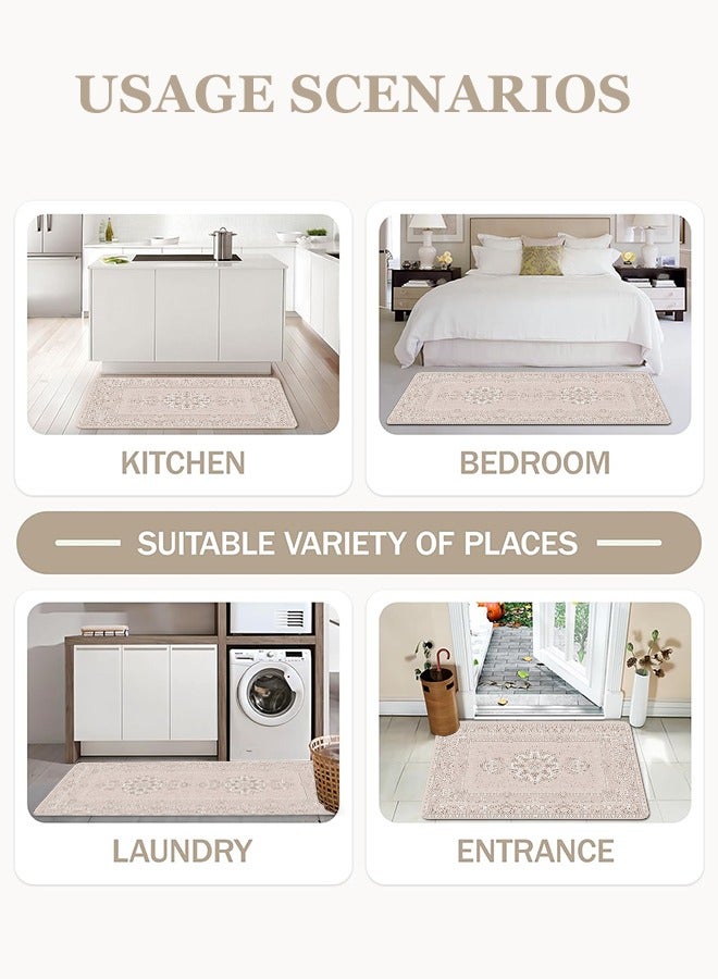 2 PCS Kitchen Floor Mats Rugs Set, Cushion Floor Carpet, Waterproof, Oil Resistant and Anti-Fatigue PU Standing Mat for Kitchen, Floor, Office, Sink, Laundry 45*75CM+45*120CM - Image 4