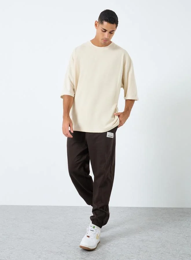 Styli Styli  Heavy Fleece Panel Jogger with Drawstring