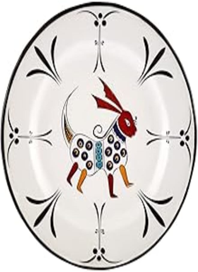 Karaca - Karaca | Paye Seljuk Series Porcelain Bread Plate with Goat 16 cm - Image 1