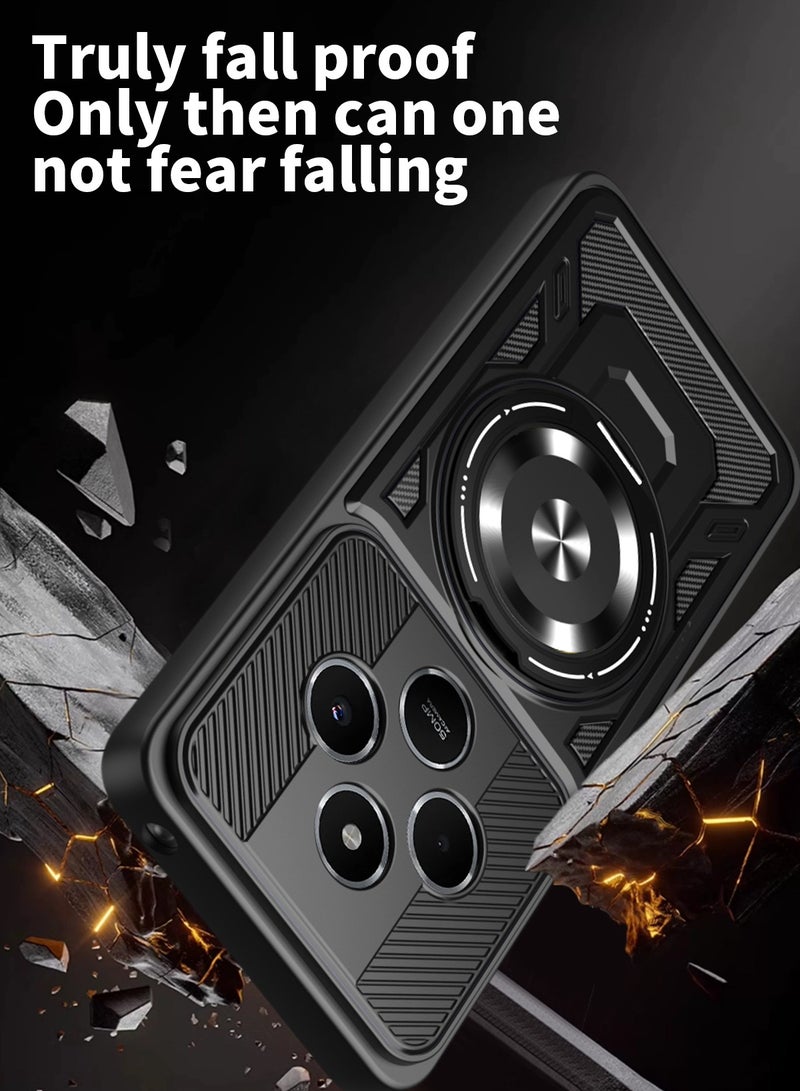 جراب وغطاء حماية مقاوم للصدمات وحمايه للكاميرا ومتوافق مع Redmi 14C / Poco C75 4G (أسود) - Image 3